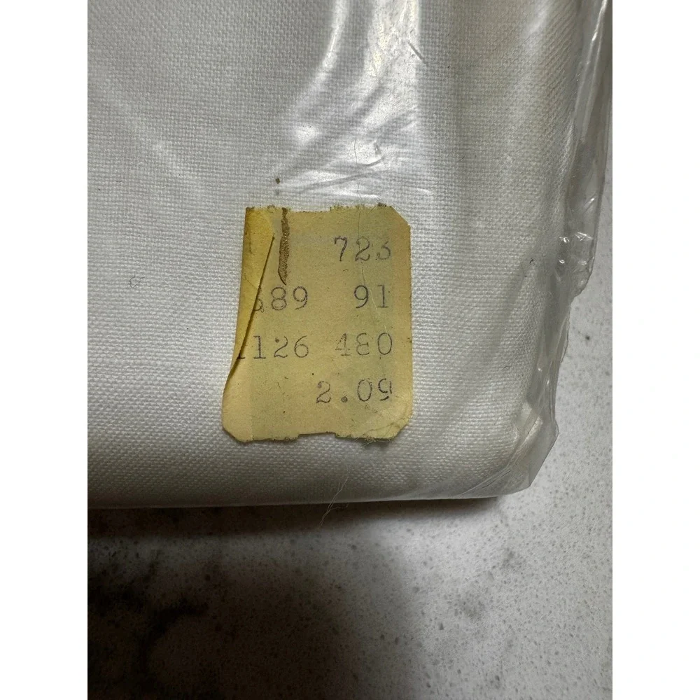 Vtg Penney's Nation-Wide Strong Muslin White Double Flat Sheet 100% Cotton NOS